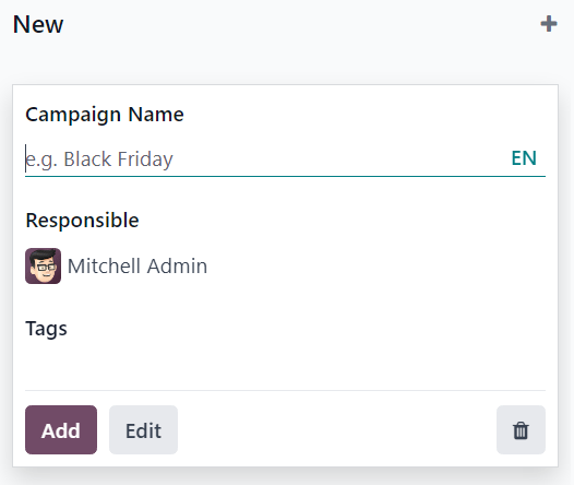 View of the campaign pop-up kanban in NightPOS Email Marketing.