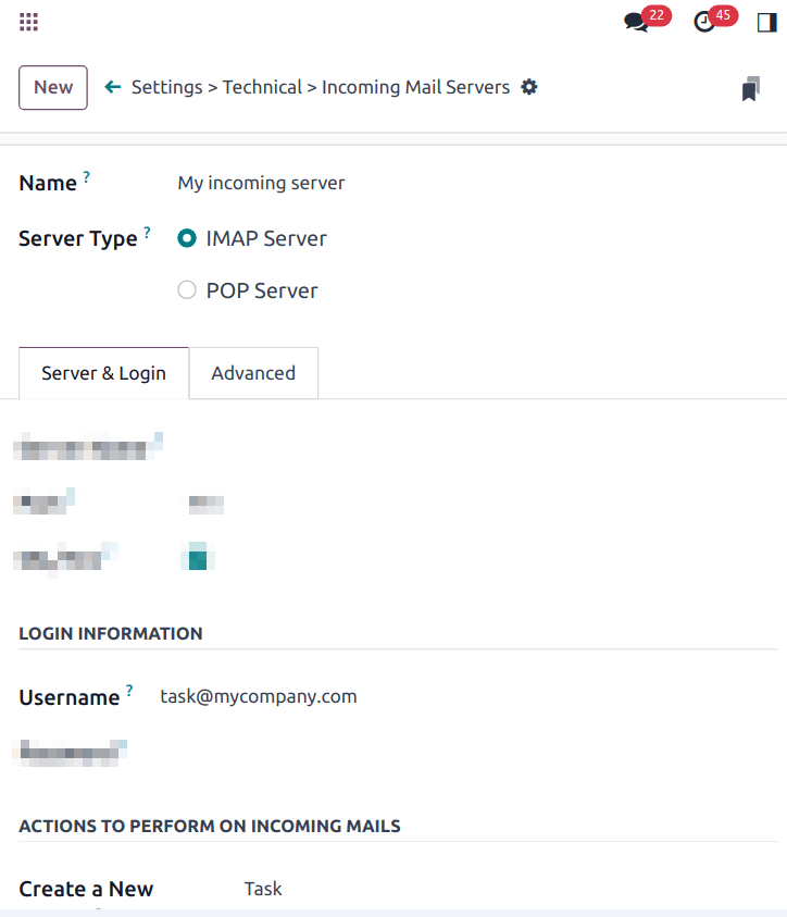 Technical schema of mailing route when using a custom domain in NightPOS.