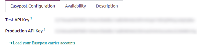 Load the EasyPost carrier accounts into NightPOS.