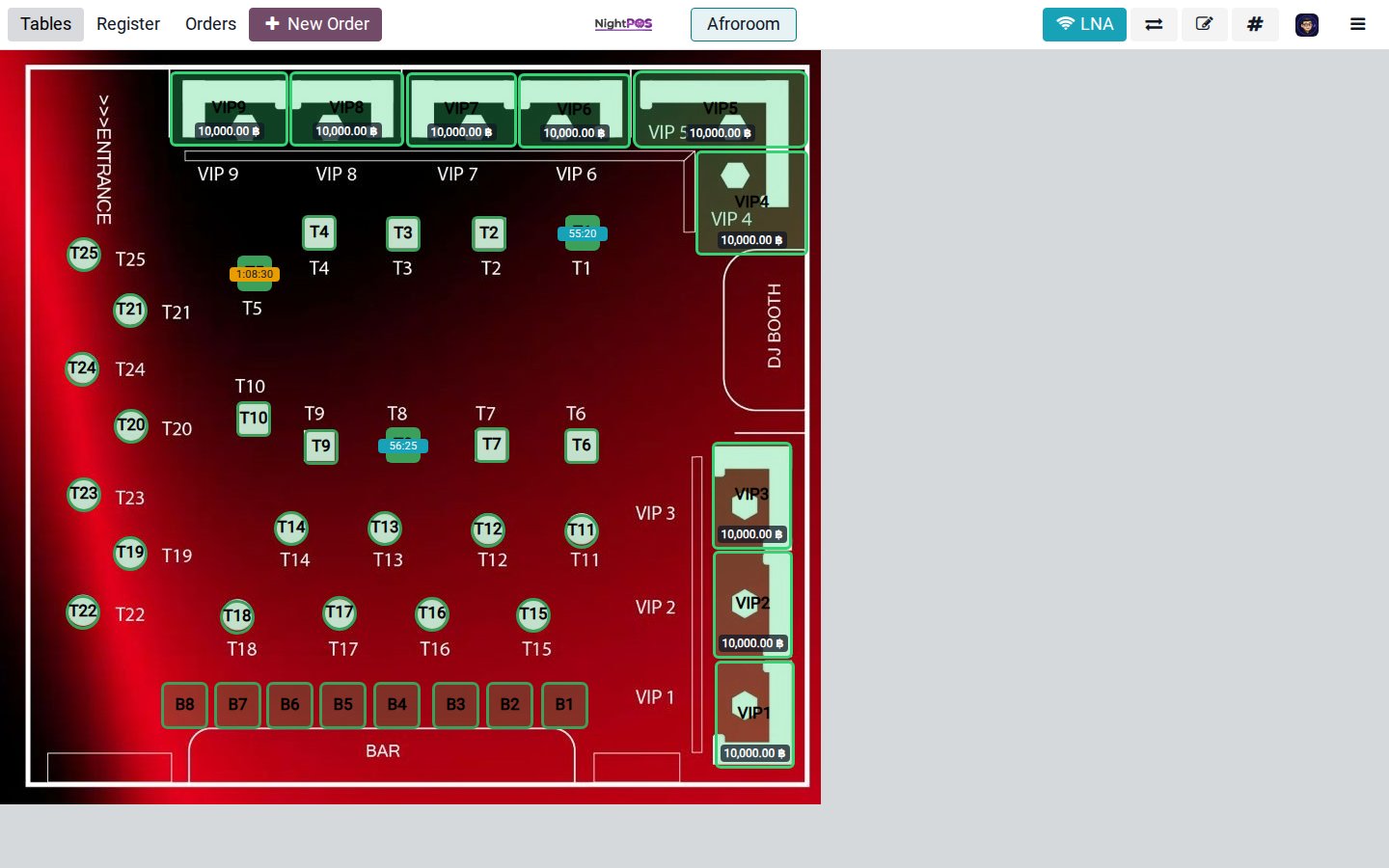 Sessions list — view all POS sessions