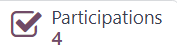 The Participations smart button at the top of a survey form in NightPOS Surveys.