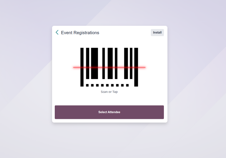 The Registration Desk page in the NightPOS Events application.
