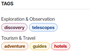tag categories