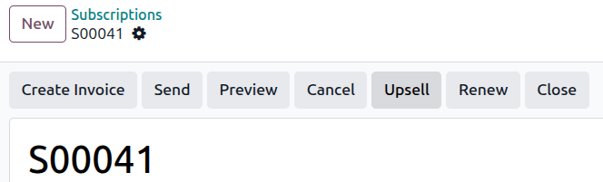 Upsell button for subscription sales orders highlighted in NightPOS Subscriptions.