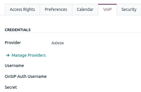 ข้อมูลรับรอง Axivox ในโปรไฟล์ผู้ใช้