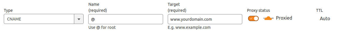 การเพิ่ม CNAME DNS record ใน Cloudflare เพื่อเปลี่ยนเส้นทาง naked domain ไปยัง www subdomain