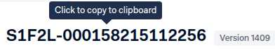 การคลิกชื่อของตัวระบุเพื่อคัดลอกไปยังคลิปบอร์ด