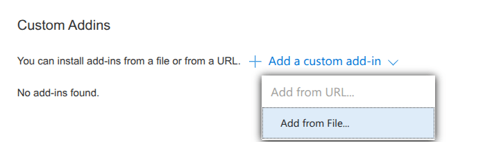 Add-ins ที่กำหนดเองใน Outlook