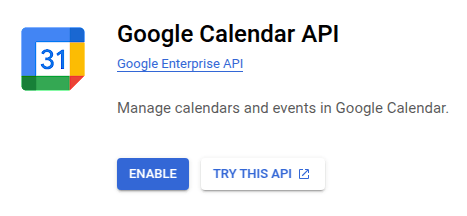 เปิดใช้งาน Google Calendar API