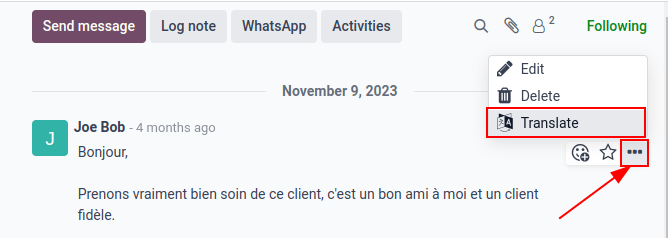 Google Translate present in an NightPOS database's chatter.