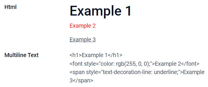 ตัวอย่างฟิลด์ Html ที่มีวิดเจ็ตต่างกัน
