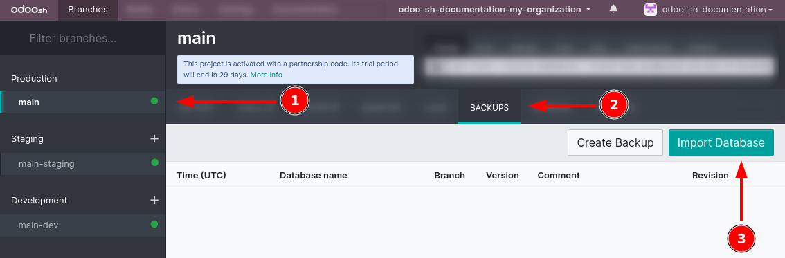 Importing a database backup on NightPOS.sh