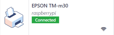 เครื่องพิมพ์ที่ปรากฏในรายการอุปกรณ์แอป IoT