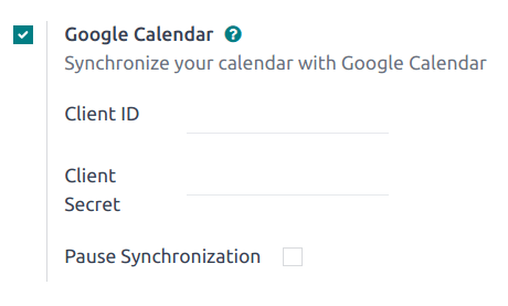 ช่องทำเครื่องหมาย Google Calendar ในการตั้งค่าทั่วไป