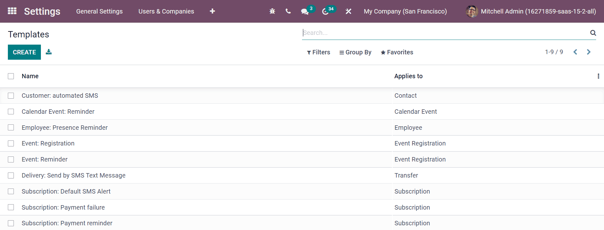 The SMS Templates page in NightPOS is available after enabling developer mode in the General Settings