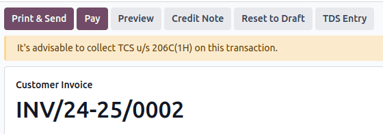 คำแนะนำ TCS
