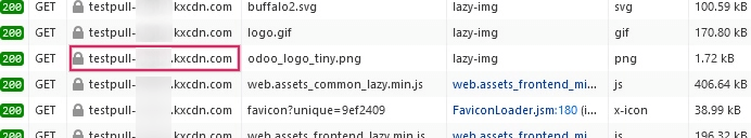The CDN Base URL can be seen using the inspect function on the NightPOS website.